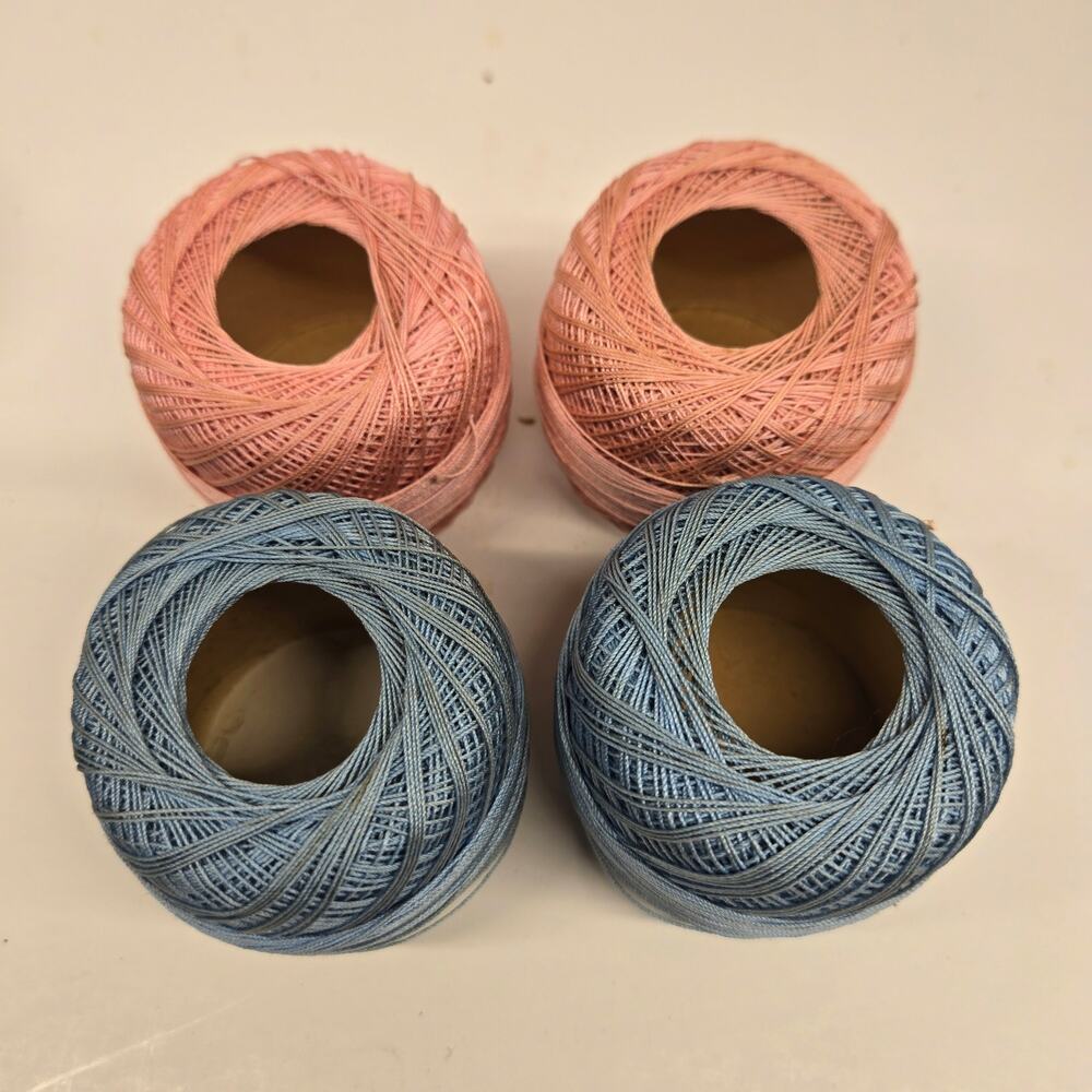 Mixed Lot Vintage Crochet Thread & Embroidery Floss | Blue, Green, Neutral - Picture 3 of 11